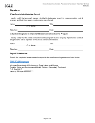 Form EQP2268 Cross Connection Control Program for Secondary Treatment Systems - Michigan, Page 4