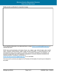 Form EQP9287 Change Request Form - Michigan Coastal Management Program - Michigan, Page 3