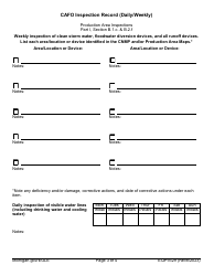 Form EQP9329 Cafo Inspection Record - Michigan, Page 3