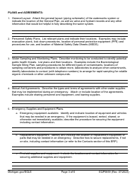 Form EQP5859 Emergency Response Plan (Erp) - Michigan, Page 3