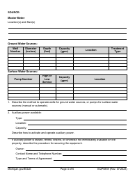 Form EQP5859 Emergency Response Plan (Erp) - Michigan, Page 4