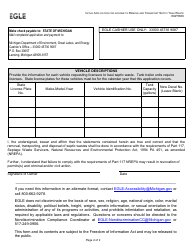Form EQP5836 Initial Application for License to Remove and Transport Septic Tank Waste - Michigan, Page 2