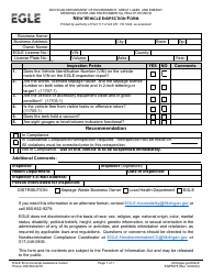 Document preview: Form EQP5978 New Vehicle Inspection Form - Michigan