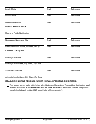 Form EQP6517A Monitoring Plan for Community Water Supplies Disinfectants and Disinfection Byproducts (Ddbp) - Michigan, Page 2