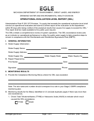 Form EQP5861 Operational Evaluation Level Report (Oel) - Michigan