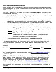 Form EQP5856 Public Notice Certification of Distribution - Michigan, Page 2