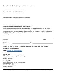 Form EQP1538 Public Highway Cleanup Claim Submittal Form - Michigan, Page 2