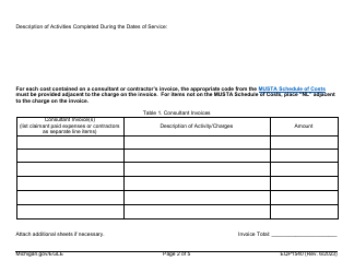 Form EQP1540 Public Highway Cleanup Invoice Submittal Form - Michigan, Page 2