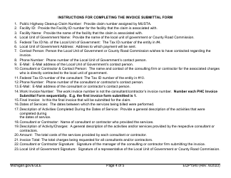 Form EQP1540 Public Highway Cleanup Invoice Submittal Form - Michigan, Page 4