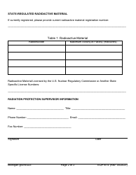 Form EQP1614 Radioactive Material Registration - Michigan, Page 2