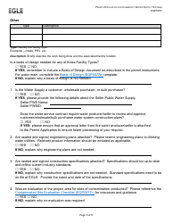 Form EQP5877 Permit Application for Community Water Supply Systems (Construction - Alteration - Addition or Improvement) - Michigan, Page 5