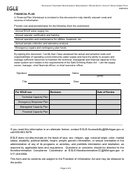 Form EQP2232 Secondary Treatment Nontransient Noncommunity Water Supply Capacity Development Plan - Michigan, Page 2