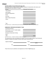 Form EQP2232 Secondary Treatment Nontransient Noncommunity Water Supply Capacity Development Plan - Michigan, Page 7
