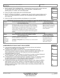 Form PRU-100 Dui Advisement of Rights, Waiver, and Plea Form - County of Ventura, California, Page 2