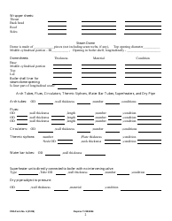 FRA Form 4 Boiler Specification Card, Page 2