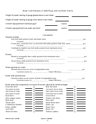 FRA Form 4 Boiler Specification Card, Page 4