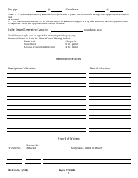 FRA Form 4 Boiler Specification Card, Page 5