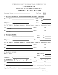 Registration for Branch 1 - Structural Fumigation - County of Riverside, California, Page 2
