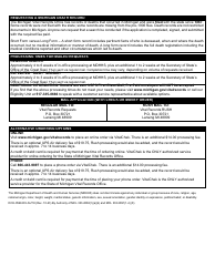 Form DCH-0569-DX-AUTH Application for Apostilled/Authenticated Copy - Michigan Death Record - Michigan, Page 2