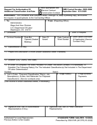 Form SF-1444 Request for Authorization of Additional Classification and Rate