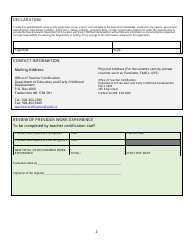 Special Review Form G Review of the Evaluation of Work Experience for Salary Purposes - New Brunswick, Canada, Page 2