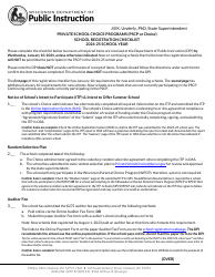 Private School Choice Programs (Pscp or Choice) School Registration Checklist - Wisconsin