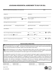 Document preview: Louisiana Residential Agreement to Buy or Sell - Louisiana