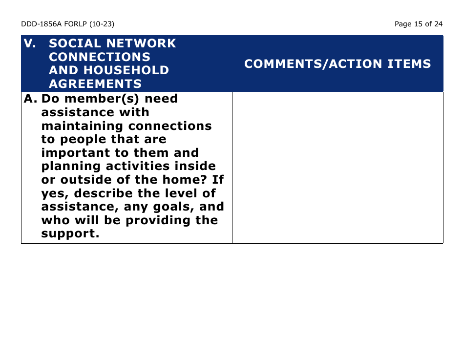 Form DDD-1856A-LP Supported Living Planning Guide - Large Print - Arizona, Page 15