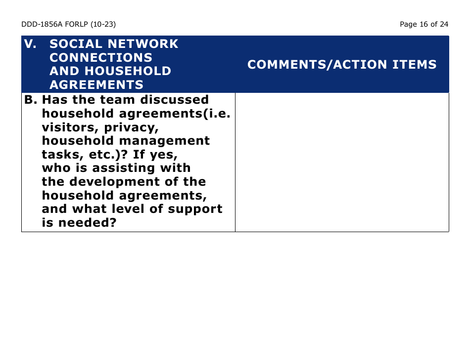 Form DDD-1856A-LP Supported Living Planning Guide - Large Print - Arizona, Page 16