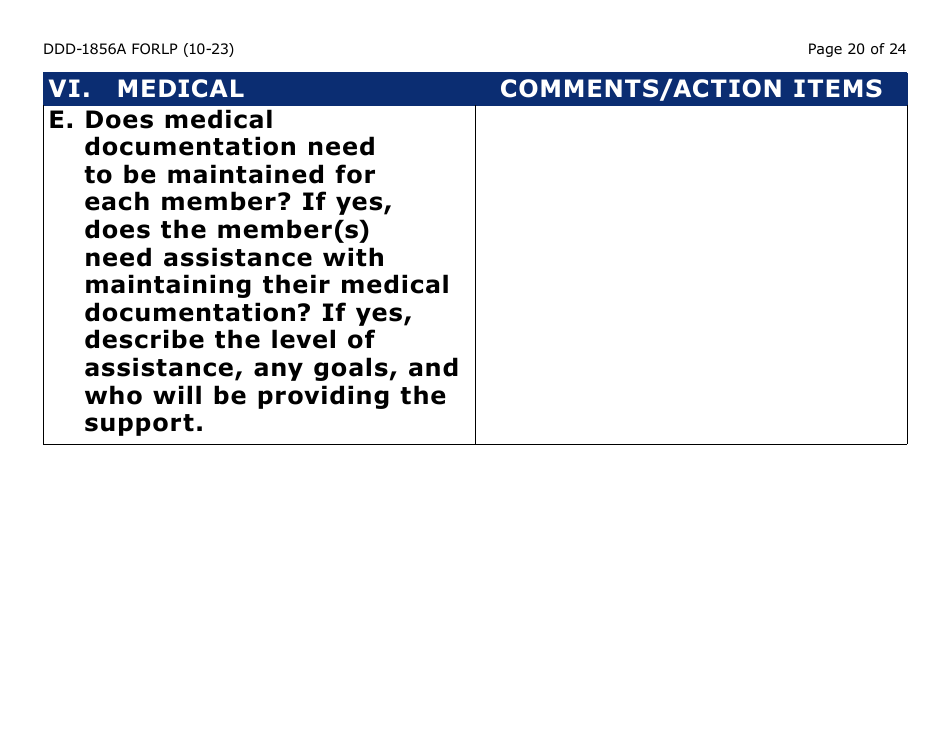 Form DDD-1856A-LP Supported Living Planning Guide - Large Print - Arizona, Page 20