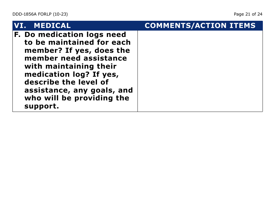 Form DDD-1856A-LP Supported Living Planning Guide - Large Print - Arizona, Page 21