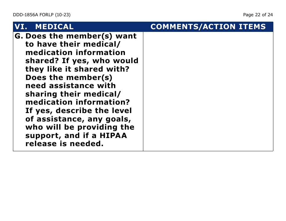 Form DDD-1856A-LP Supported Living Planning Guide - Large Print - Arizona, Page 22