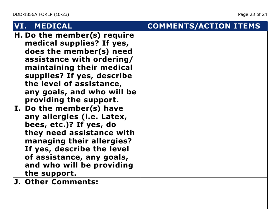 Form DDD-1856A-LP Supported Living Planning Guide - Large Print - Arizona, Page 23