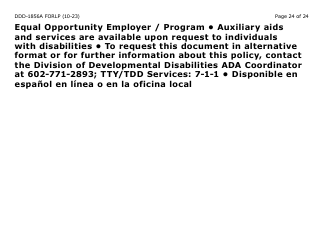 Form DDD-1856A-LP Supported Living Planning Guide - Large Print - Arizona, Page 24