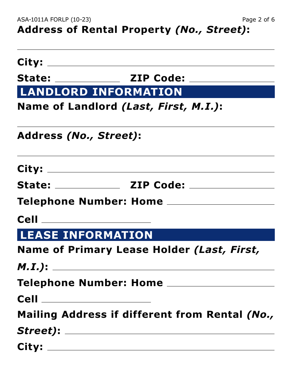 Form ASA1011ALP Download Fillable PDF or Fill Online Appeal Request