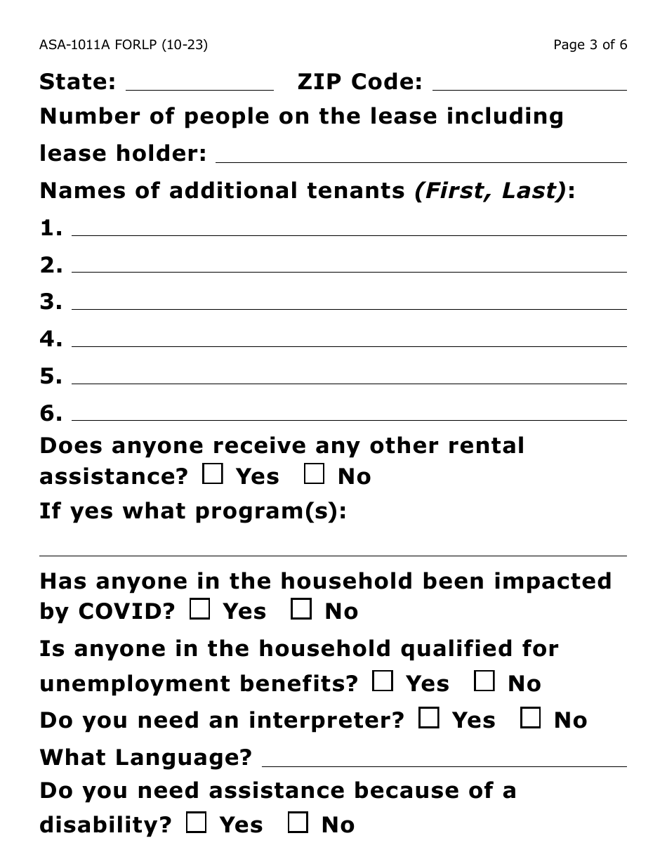 Form ASA-1011A-LP Appeal Request - Arap, Lihwap  Liheap - Large Print - Arizona, Page 3