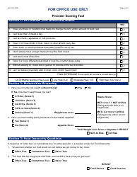 Form AG-119 Nutritional Health Screening Tool - Arizona, Page 2