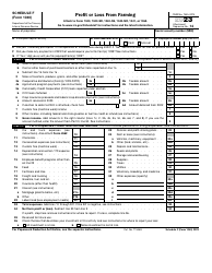 IRS Form 1040 Schedule F Profit or Loss From Farming