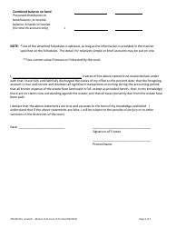 Form 700-0011 Summary of Account of Trustee - Vermont, Page 2