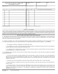 MRP Form 139-R Employee Record of Commute in Government Vehicle