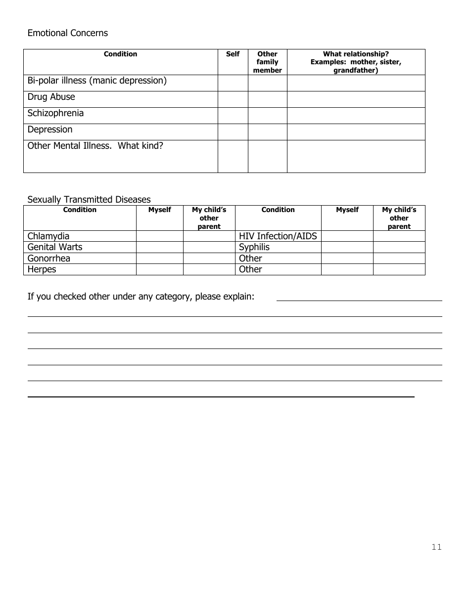 Form FS-A-343F Information About Your Family History - Mothers - Vermont, Page 11