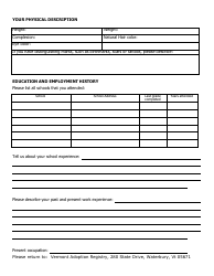 Form FS-A-343F Information About Your Family History - Mother&#039;s - Vermont, Page 2
