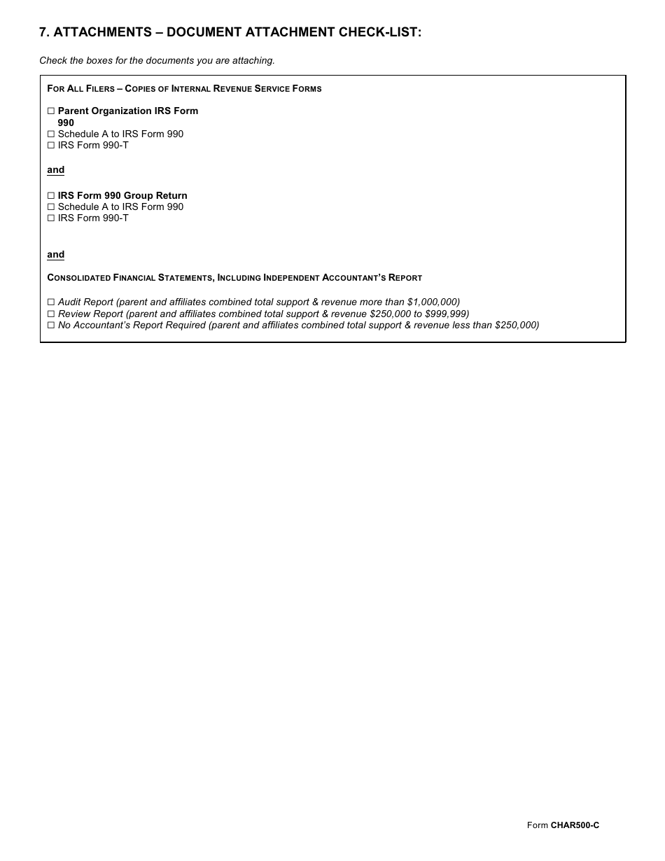 Form CHAR500-C Combined Annual Financial Report - New York, Page 6