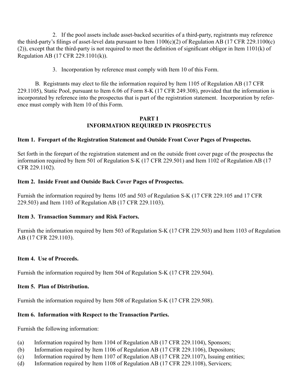 Form SF-1 (SEC Form 2908) Registration Statement Under the Securities Act of 1933, Page 3