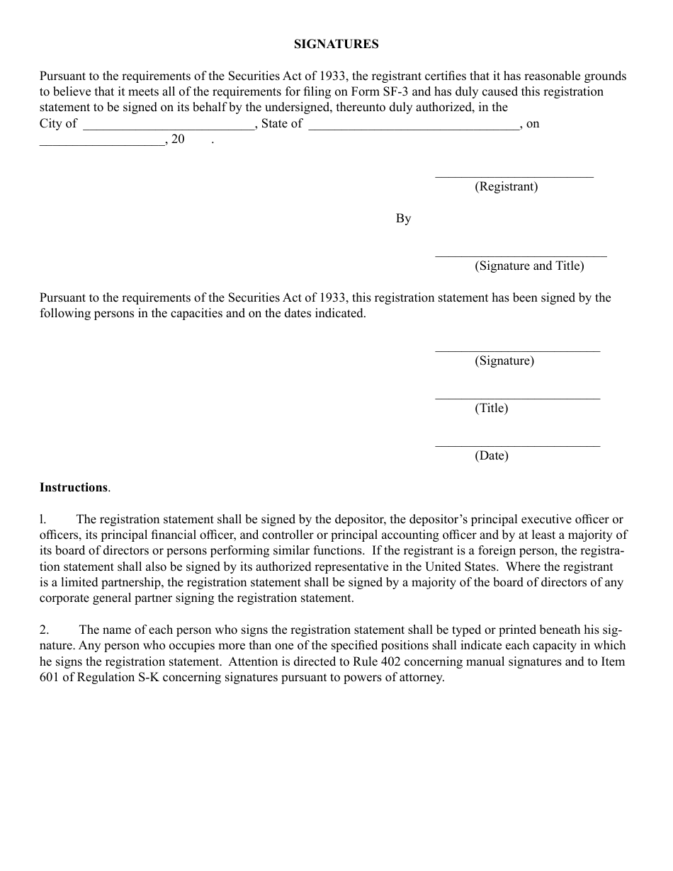 Form SF-3 (SEC Form 2909) Registration Statement Under the Securities Act of 1933, Page 17