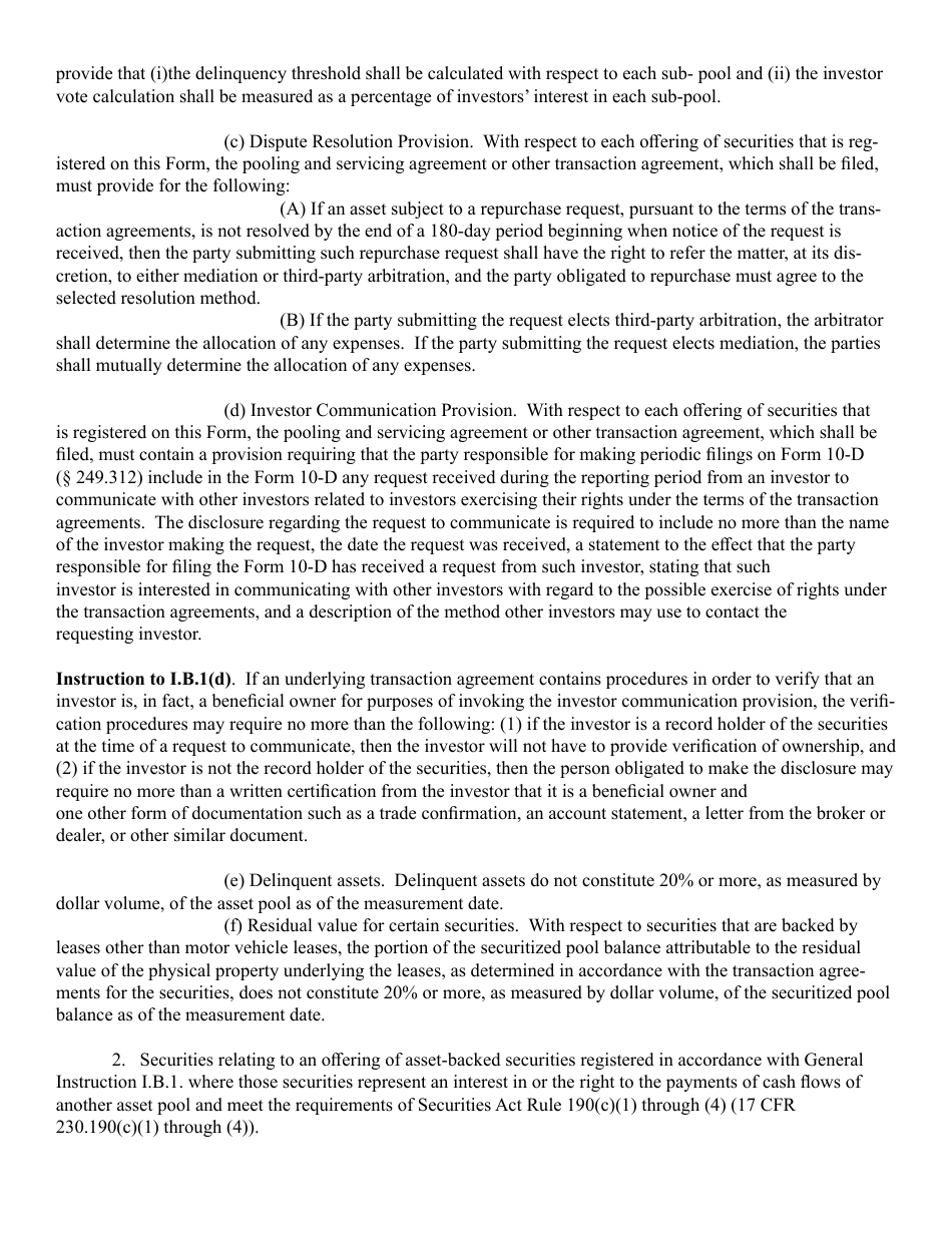 Form SF-3 (SEC Form 2909) Registration Statement Under the Securities Act of 1933, Page 4