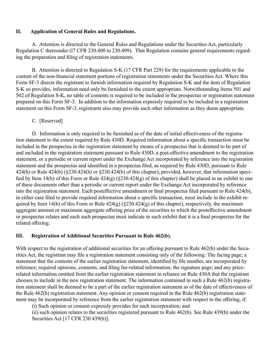 Form SF-3 (SEC Form 2909) Registration Statement Under the Securities Act of 1933, Page 5