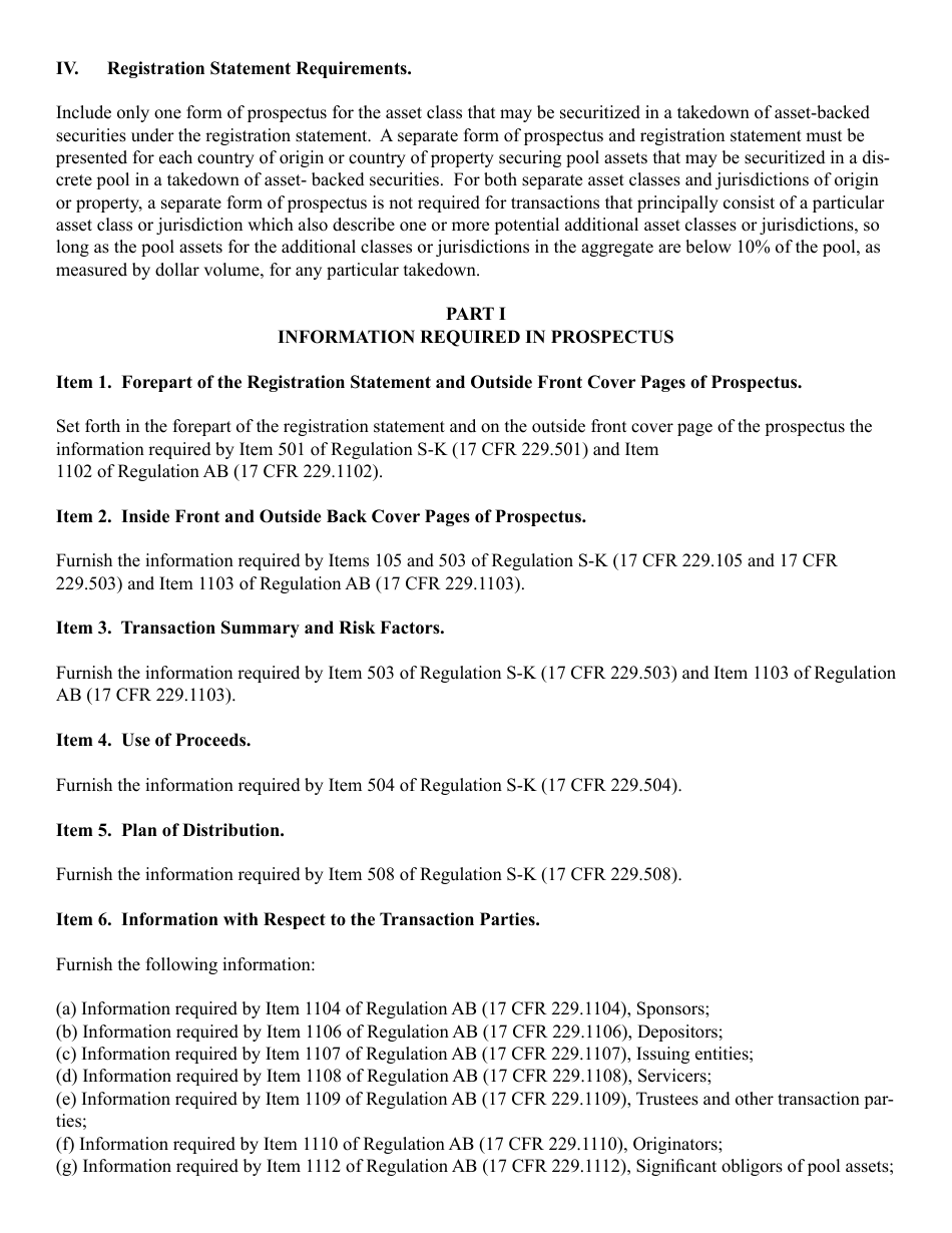 Form SF-3 (SEC Form 2909) Registration Statement Under the Securities Act of 1933, Page 6