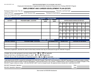 Document preview: Form SNA-1005A Employment and Career Development Plan (Ecdp) - Arizona