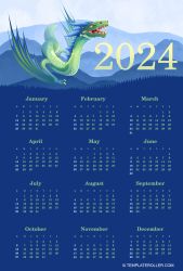 Document preview: 2024 Yearly Calendar